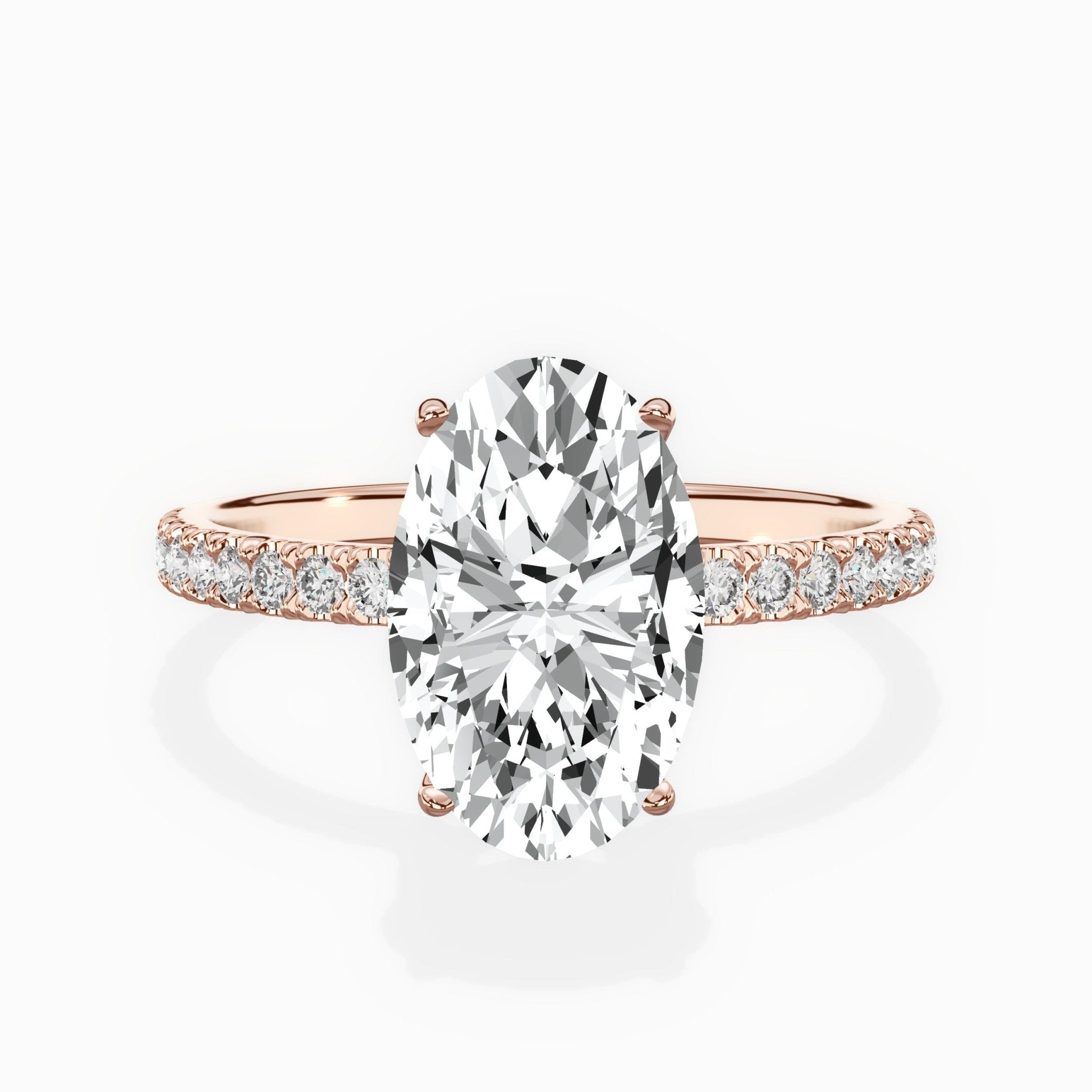 Alluring Hidden Halo Engagement Ring - The Better Diamonds