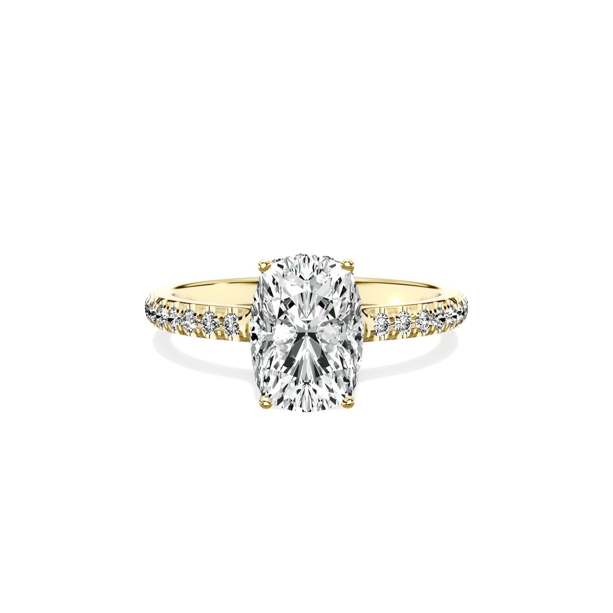 Alluring Hidden Halo Engagement Ring - The Better Diamonds