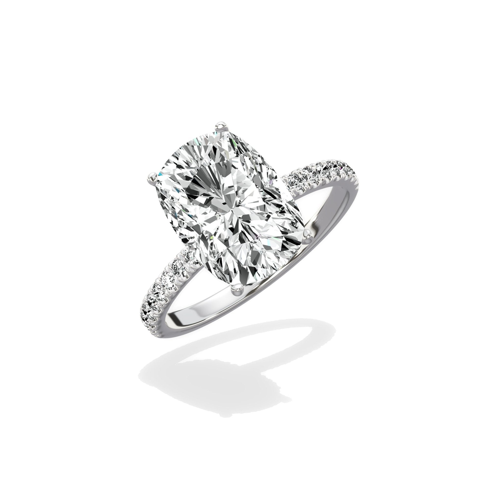 Alluring Hidden Halo Engagement Ring - The Better Diamonds