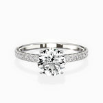 Alluring Hidden Halo Engagement Ring - The Better Diamonds