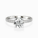 Alluring Hidden Halo Engagement Ring - The Better Diamonds
