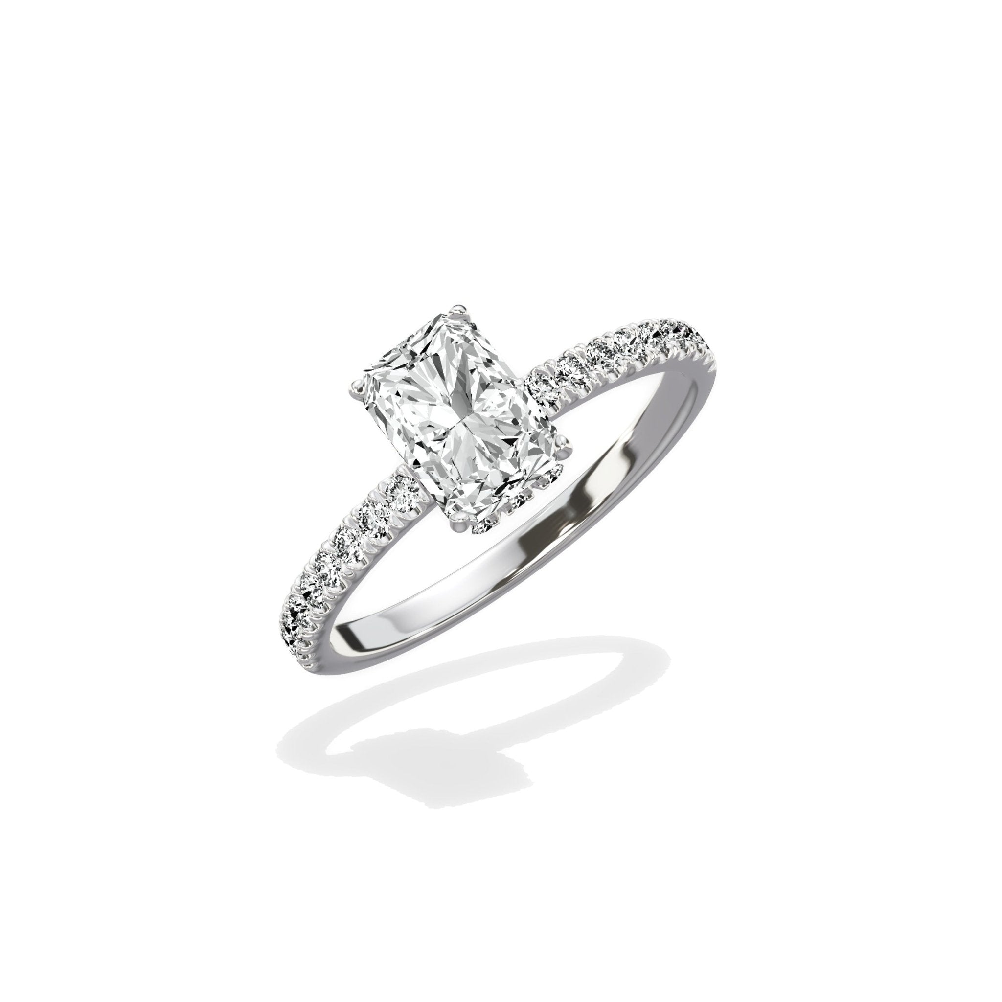 Alluring Hidden Halo Engagement Ring - The Better Diamonds