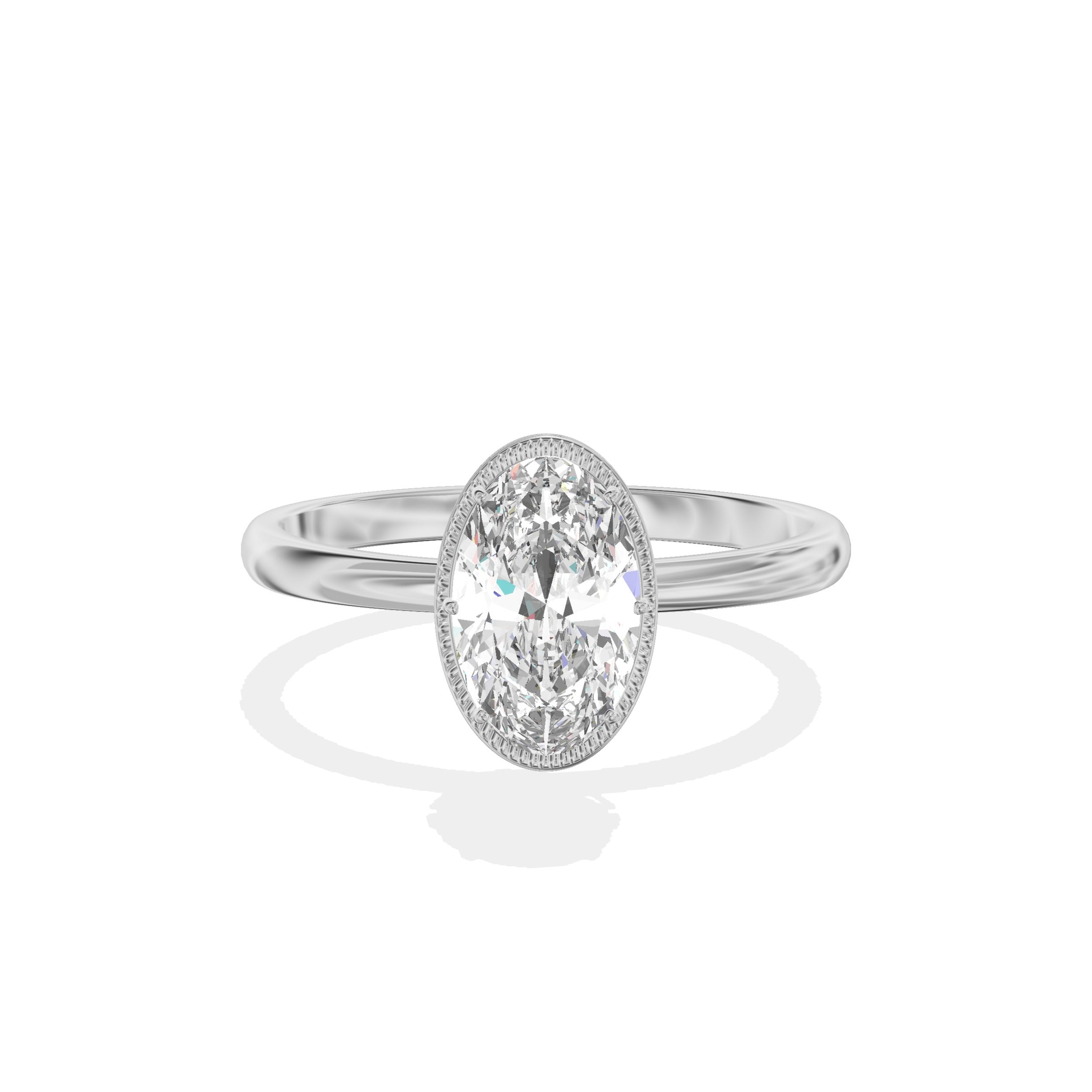 Milgrain Solitaire Engagement Ring