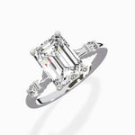 Angled Bypass Pave Solitaire Ring Engagement Ring - The Better Diamonds