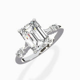 Angled Bypass Pave Solitaire Ring Engagement Ring - The Better Diamonds