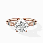 Angled Bypass Pave Solitaire Ring Engagement Ring - The Better Diamonds