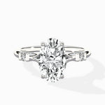 Angled Bypass Pave Solitaire Ring Engagement Ring - The Better Diamonds