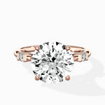 Angled Bypass Pave Solitaire Ring Engagement Ring - The Better Diamonds
