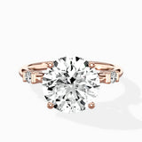 Angled Bypass Pave Solitaire Ring Engagement Ring - The Better Diamonds