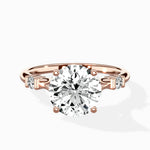 Angled Bypass Pave Solitaire Ring Engagement Ring - The Better Diamonds