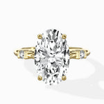 Angled Bypass Pave Solitaire Ring Engagement Ring - The Better Diamonds