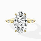 Angled Bypass Pave Solitaire Ring Engagement Ring - The Better Diamonds