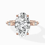Angled Bypass Pave Solitaire Ring Engagement Ring - The Better Diamonds