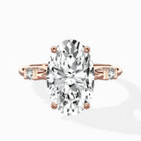 Angled Bypass Pave Solitaire Ring Engagement Ring - The Better Diamonds