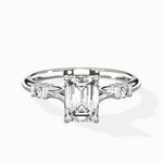 Angled Bypass Pave Solitaire Ring Engagement Ring - The Better Diamonds