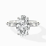 Angled Bypass Pave Solitaire Ring Engagement Ring - The Better Diamonds