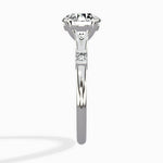 Angled Bypass Pave Solitaire Ring Engagement Ring - The Better Diamonds