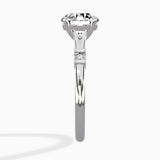Angled Bypass Pave Solitaire Ring Engagement Ring - The Better Diamonds