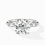 Angled Bypass Pave Solitaire Ring Engagement Ring - The Better Diamonds