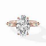 Angled Bypass Pave Solitaire Ring Engagement Ring - The Better Diamonds