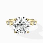 Angled Bypass Pave Solitaire Ring Engagement Ring - The Better Diamonds