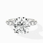 Angled Bypass Pave Solitaire Ring Engagement Ring - The Better Diamonds
