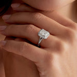 Art Deco Halo 1.77 ct Long Radiant Engagement Ring in White Gold - The Better Diamonds