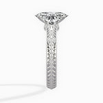 Bali Vintage Style 1.56 ct Oval Lab Grown Diamond Engagement Ring in 14K White Gold - The Better Diamonds