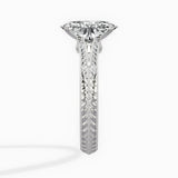 Bali Vintage Style 1.56 ct Oval Lab Grown Diamond Engagement Ring in 14K White Gold - The Better Diamonds