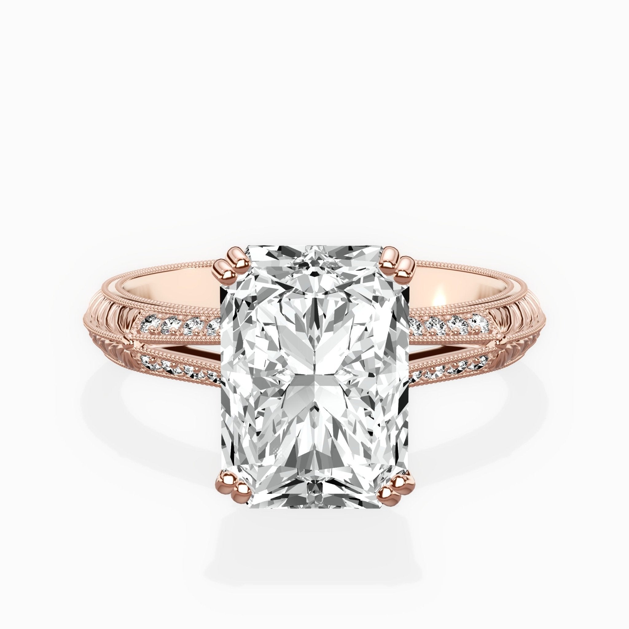 Bali Vintage Style Engagement Ring - The Better Diamonds