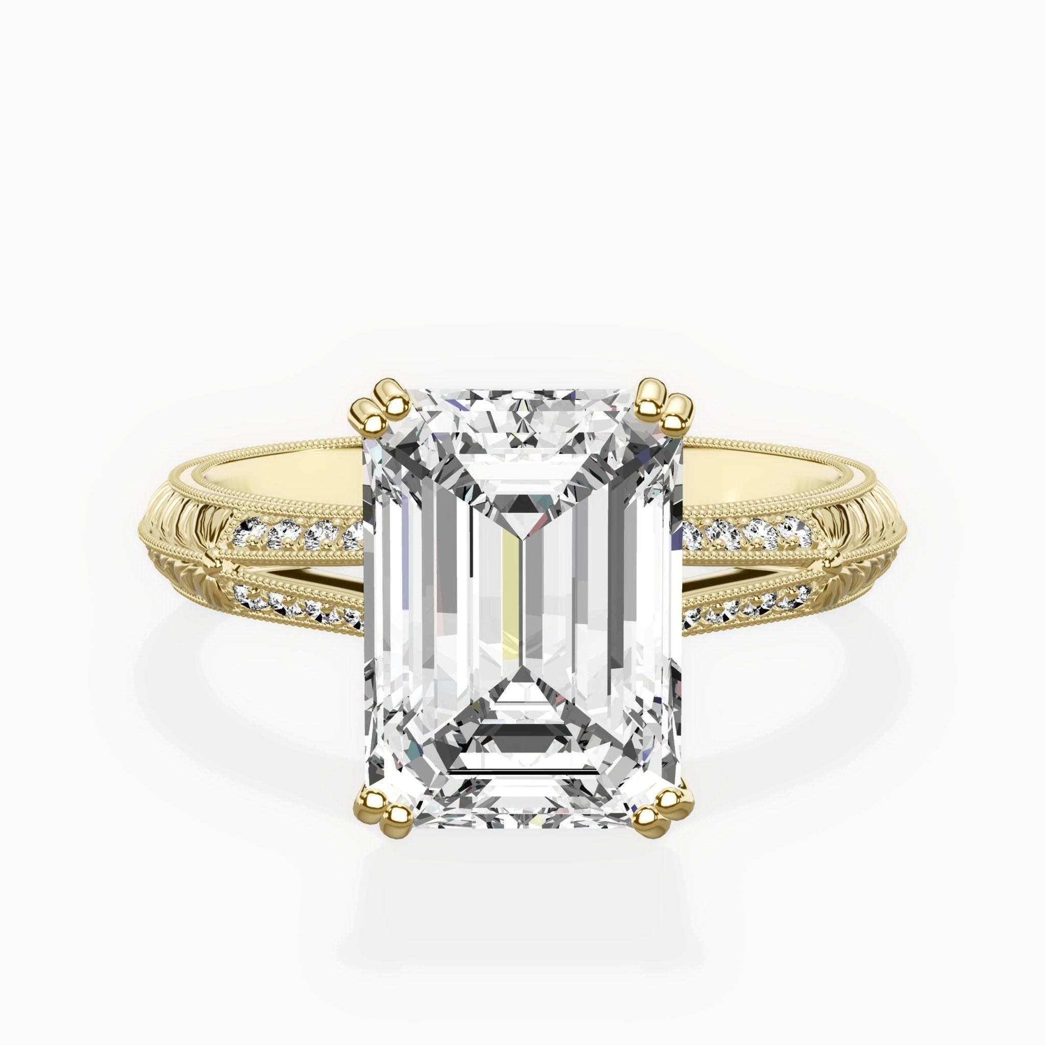 Bali Vintage Style Engagement Ring - The Better Diamonds