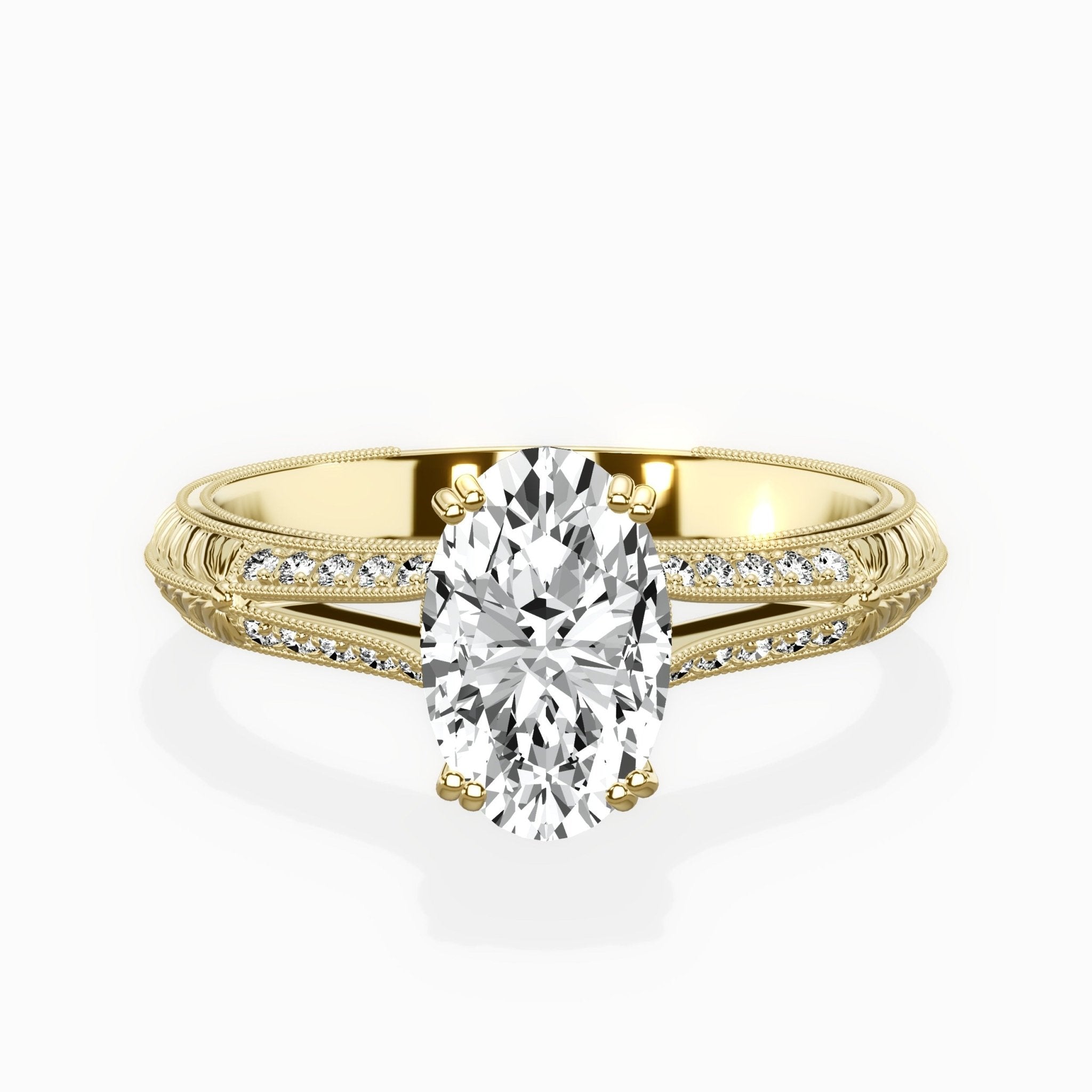 Bali Vintage Style Engagement Ring - The Better Diamonds