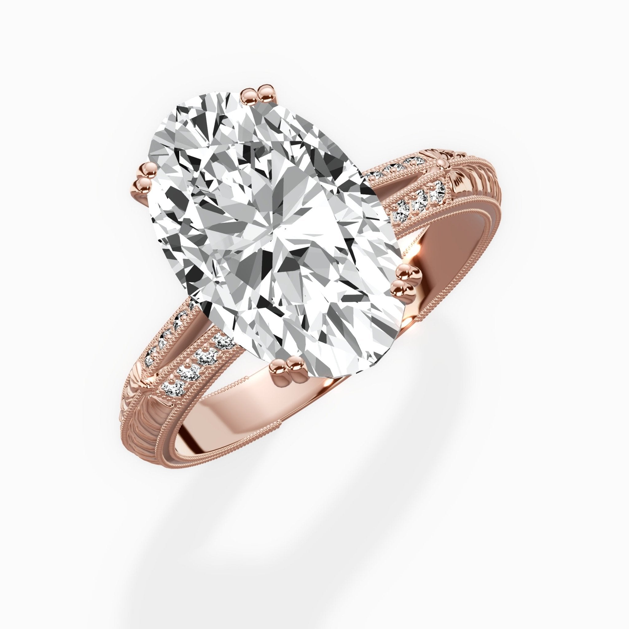 Bali Vintage Style Engagement Ring - The Better Diamonds