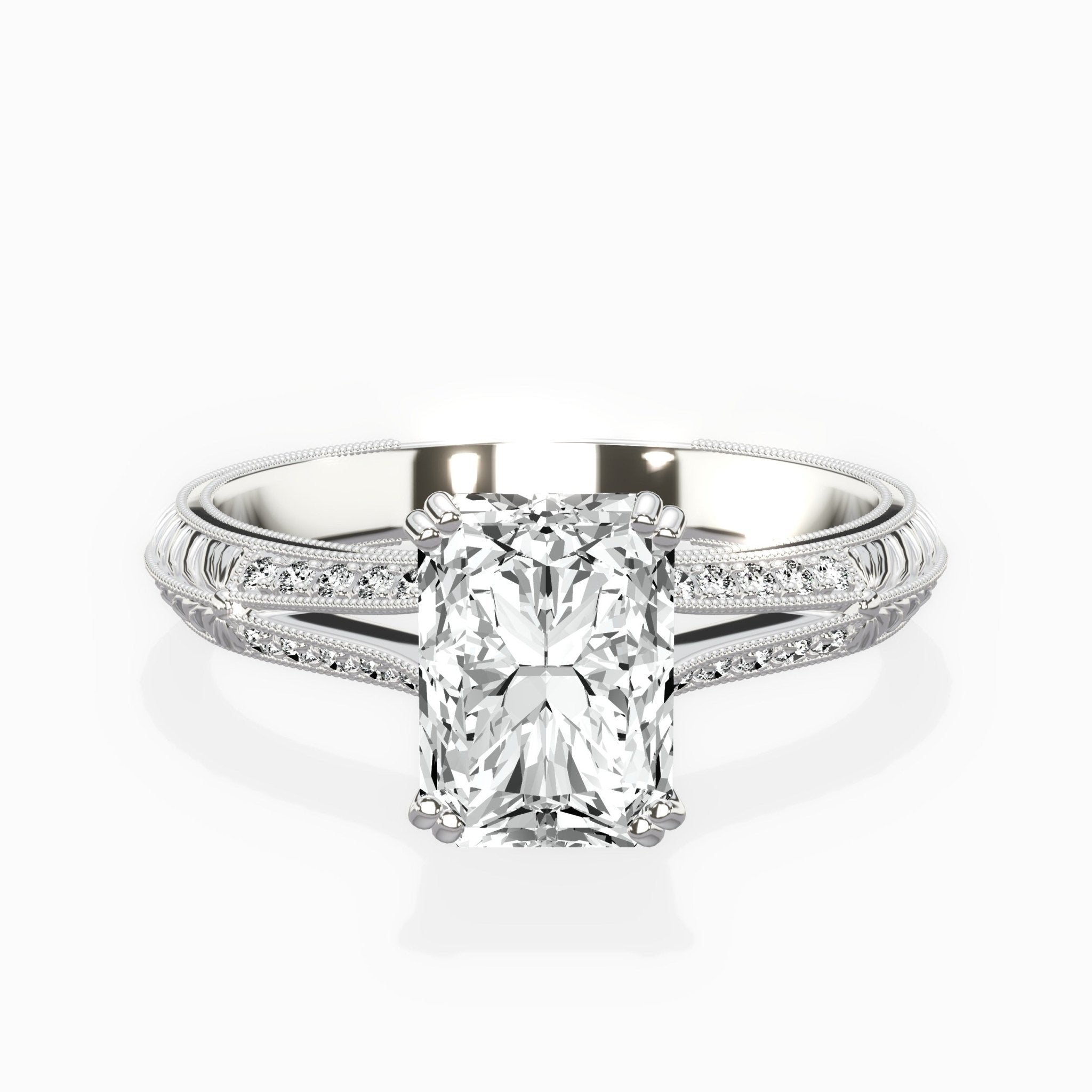 Bali Vintage Style Engagement Ring - The Better Diamonds