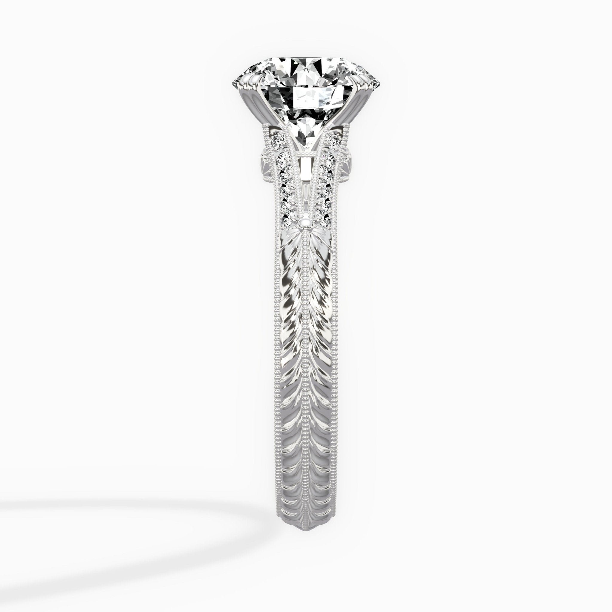 Bali Vintage Style Engagement Ring - The Better Diamonds