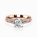 Bali Vintage Style Engagement Ring - The Better Diamonds