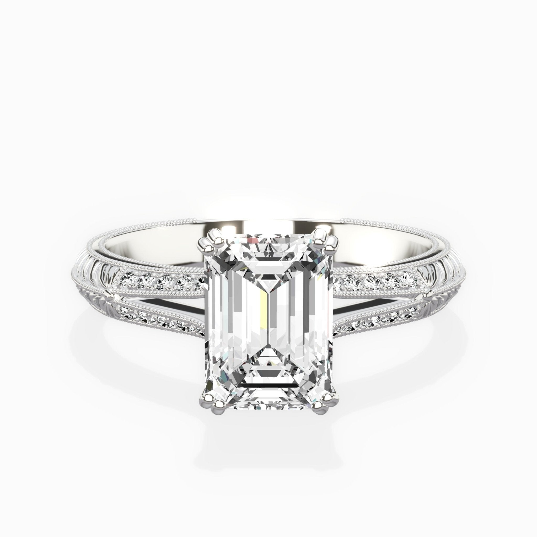 Bali Vintage Style Engagement Ring - The Better Diamonds