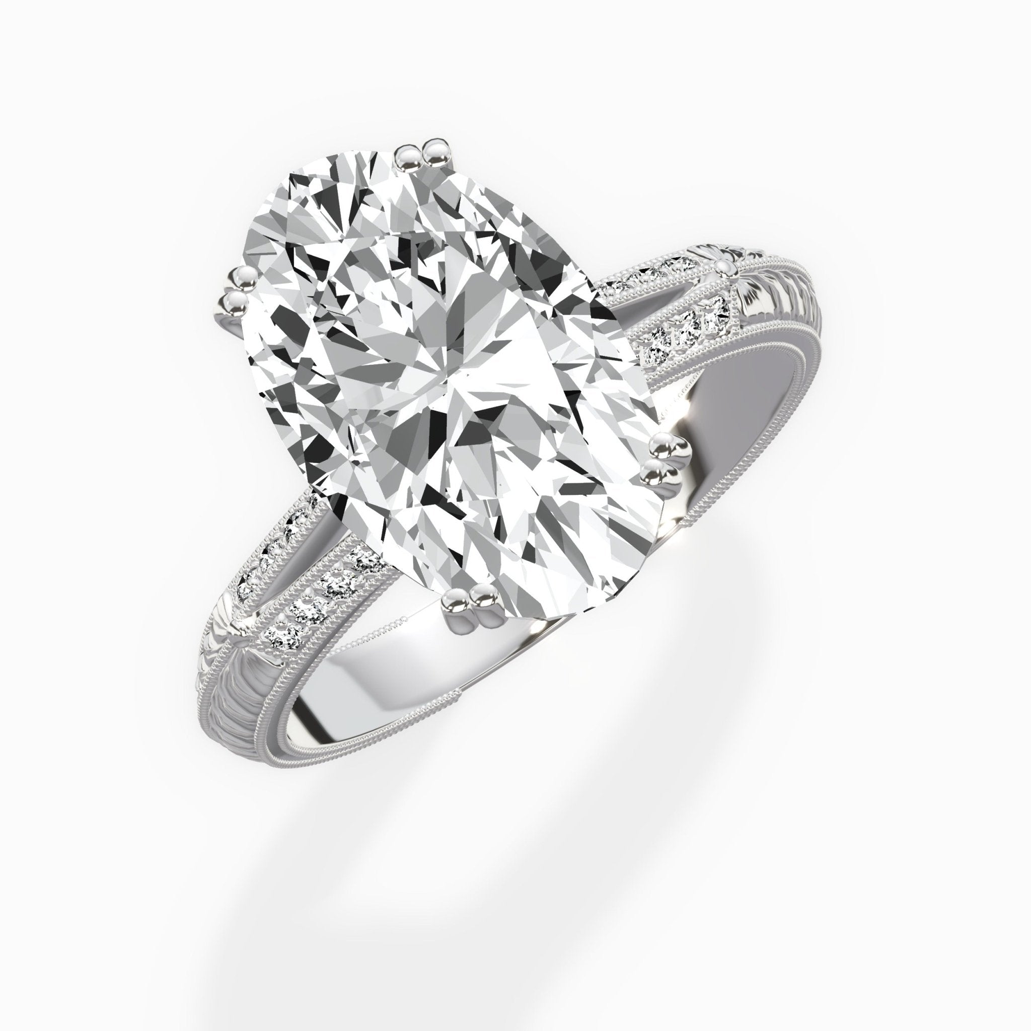 Bali Vintage Style Engagement Ring - The Better Diamonds
