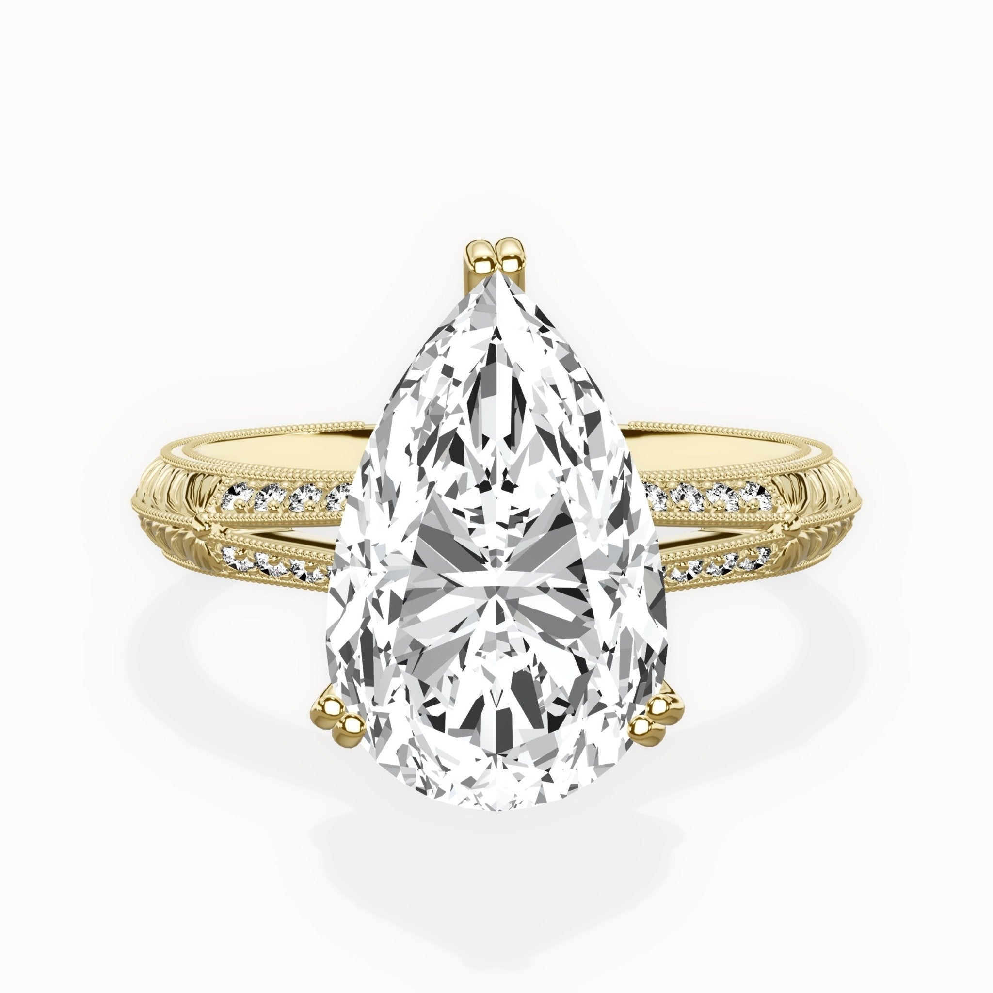 Bali Vintage Style Engagement Ring - The Better Diamonds