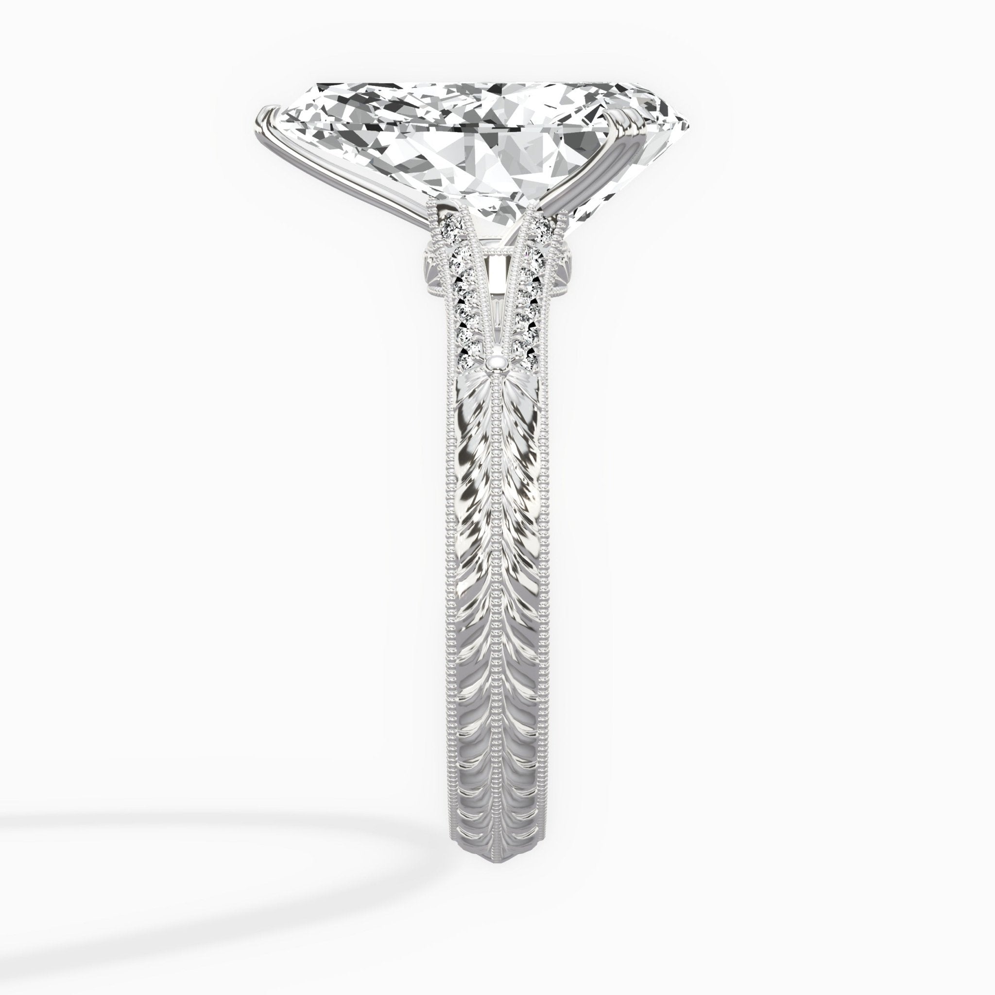 Bali Vintage Style Engagement Ring - The Better Diamonds