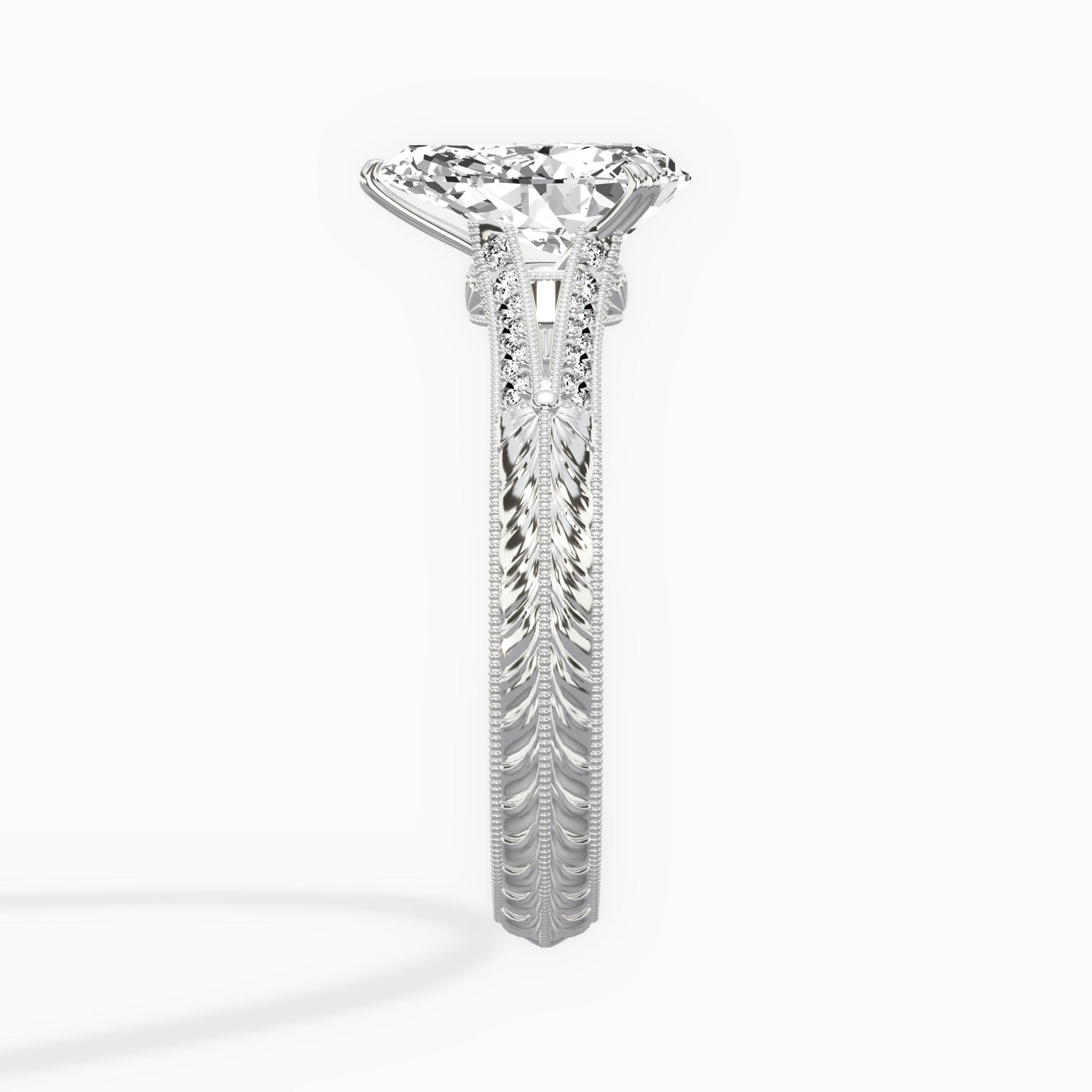Bali Vintage Style Engagement Ring - The Better Diamonds