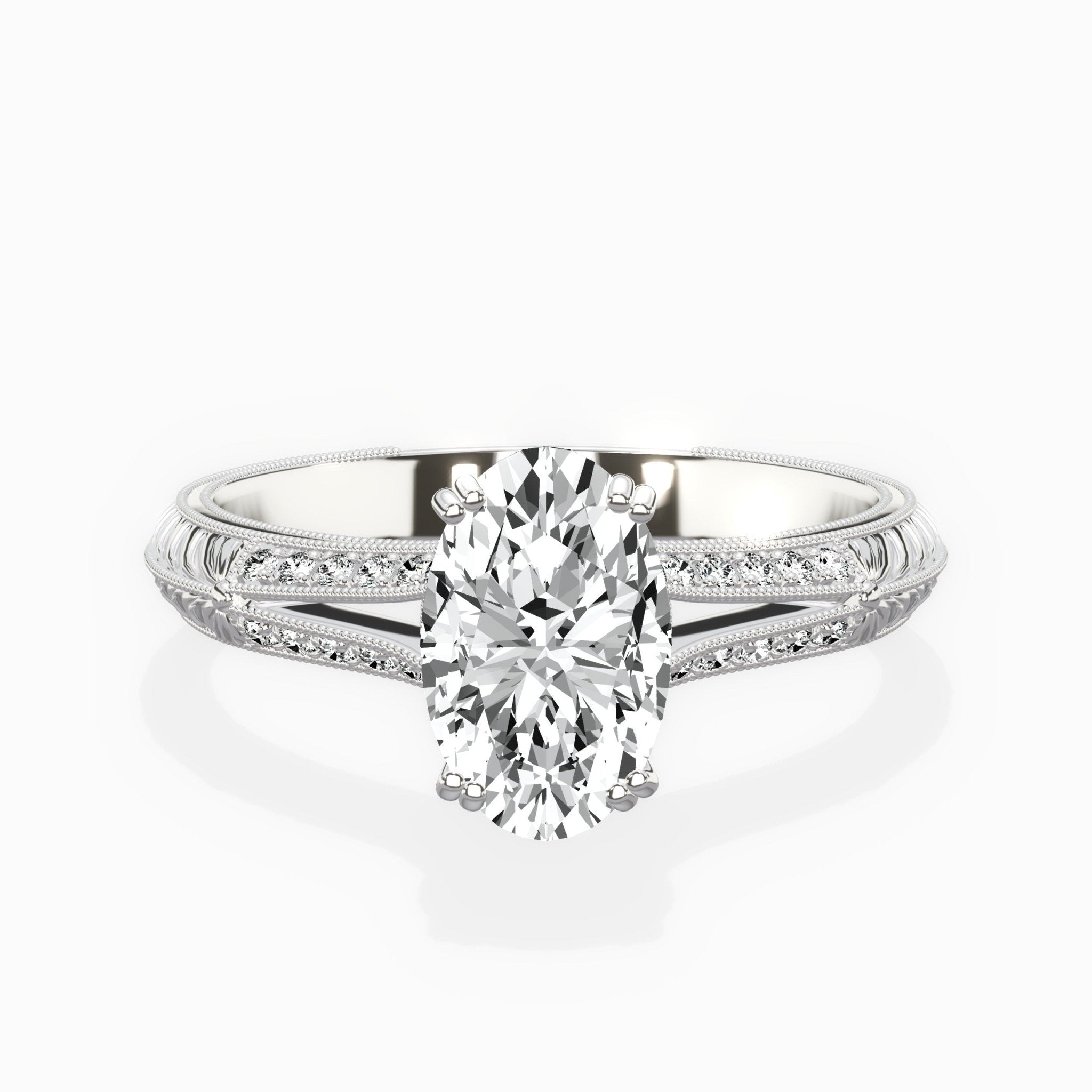 Bali Vintage Style Engagement Ring - The Better Diamonds