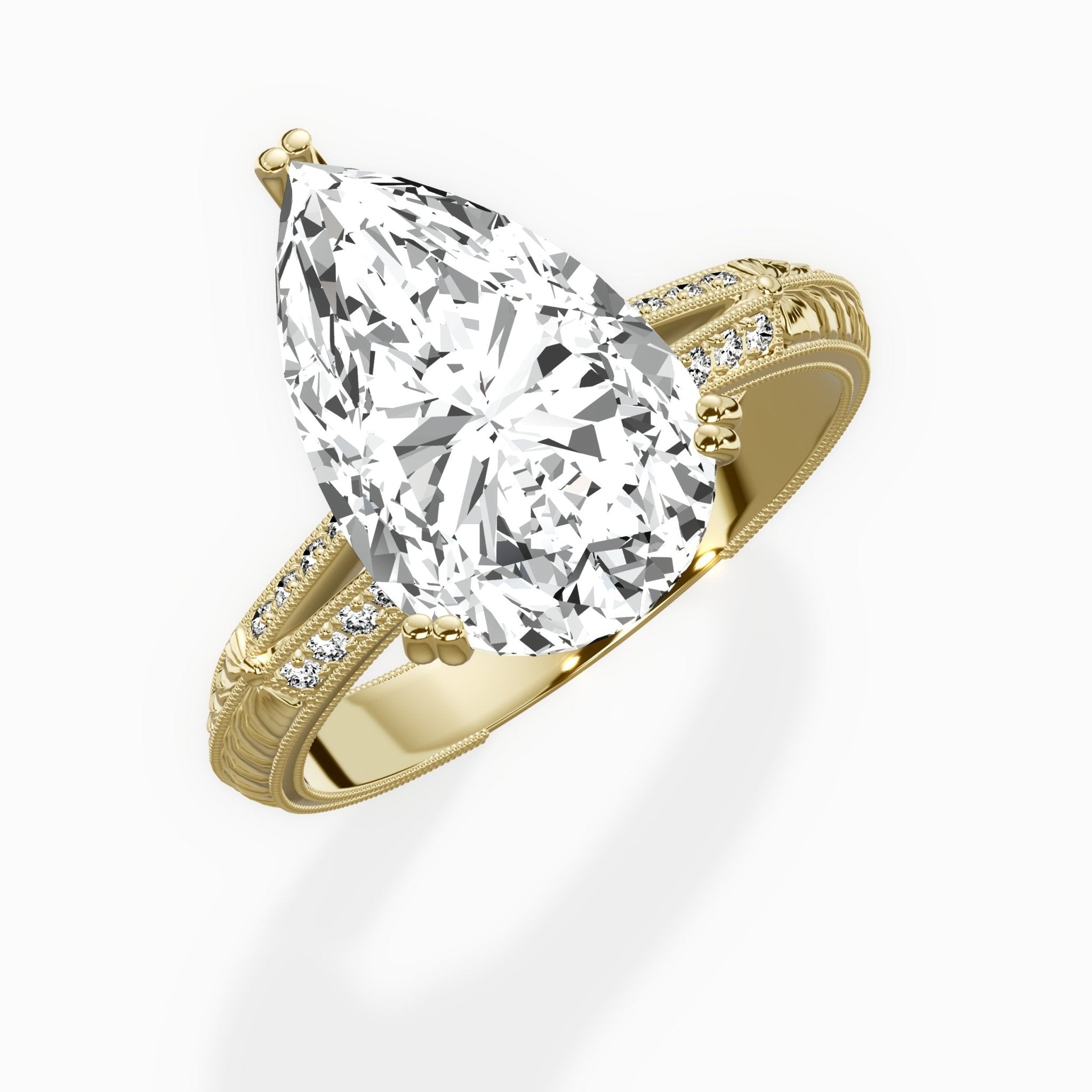 Bali Vintage Style Engagement Ring - The Better Diamonds