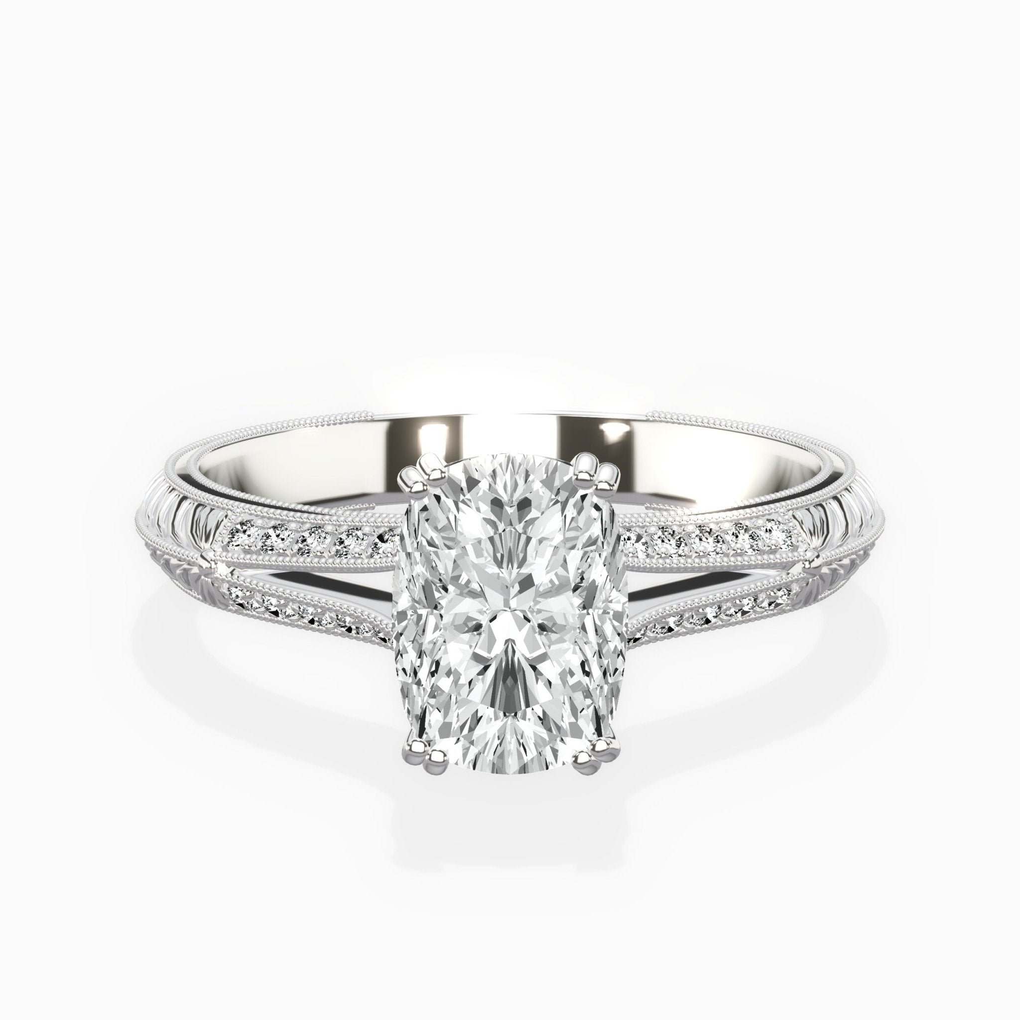 Bali Vintage Style Engagement Ring - The Better Diamonds