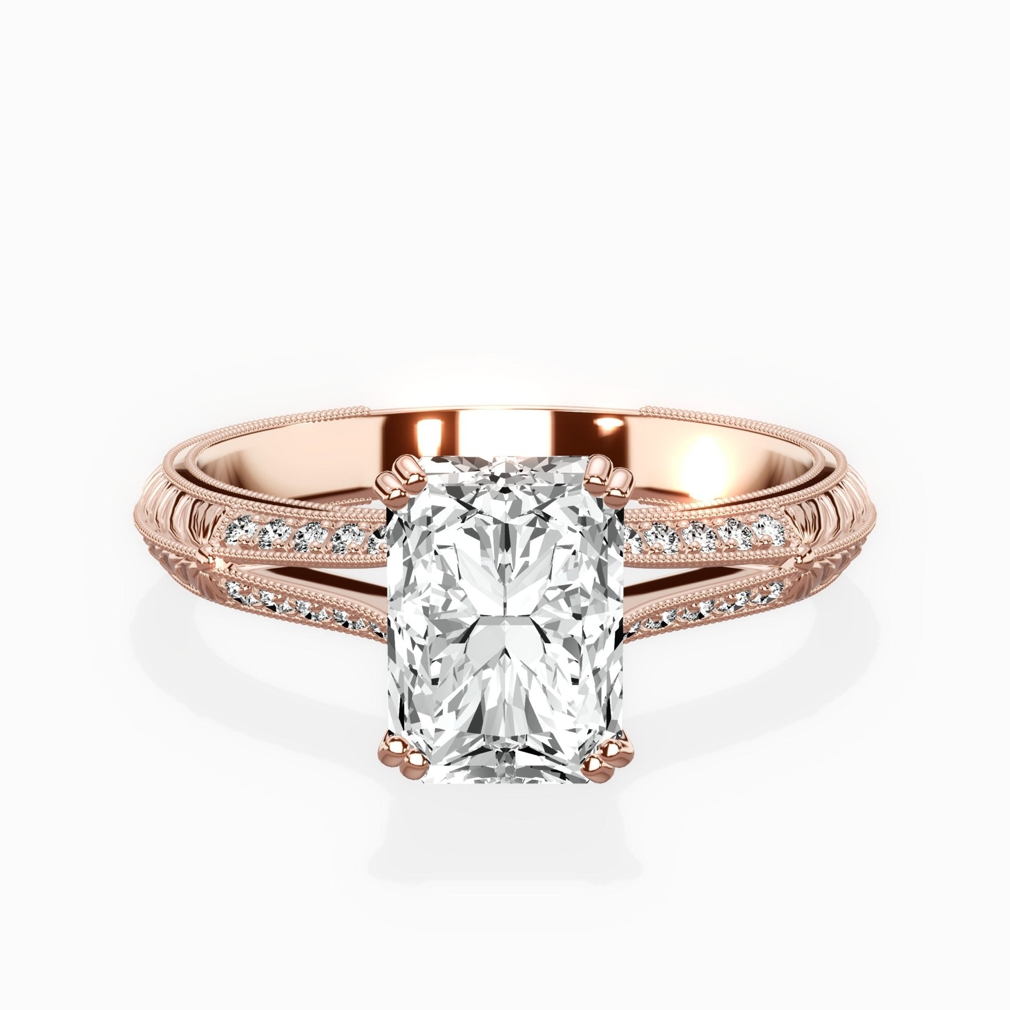 Bali Vintage Style Engagement Ring - The Better Diamonds