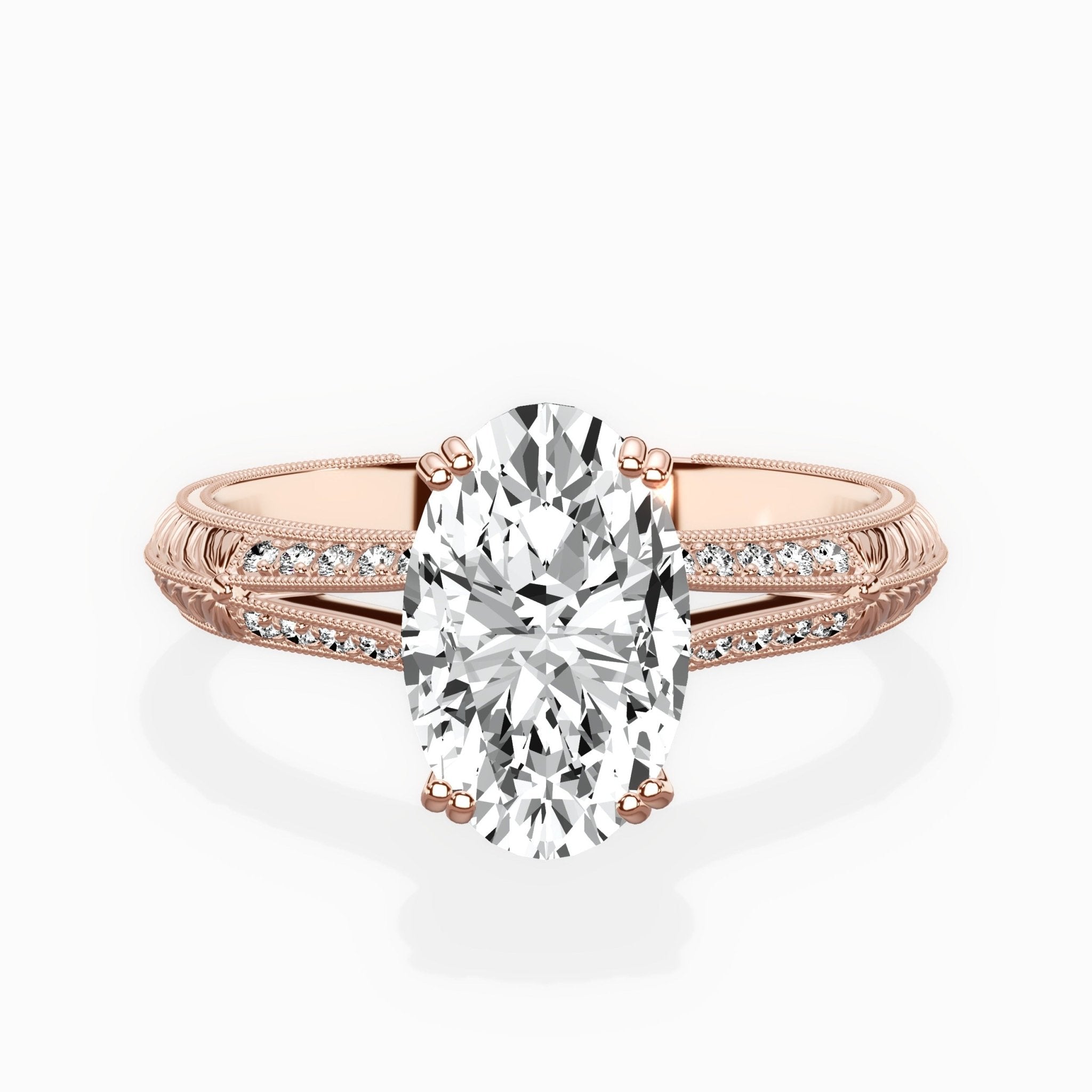 Bali Vintage Style Engagement Ring - The Better Diamonds