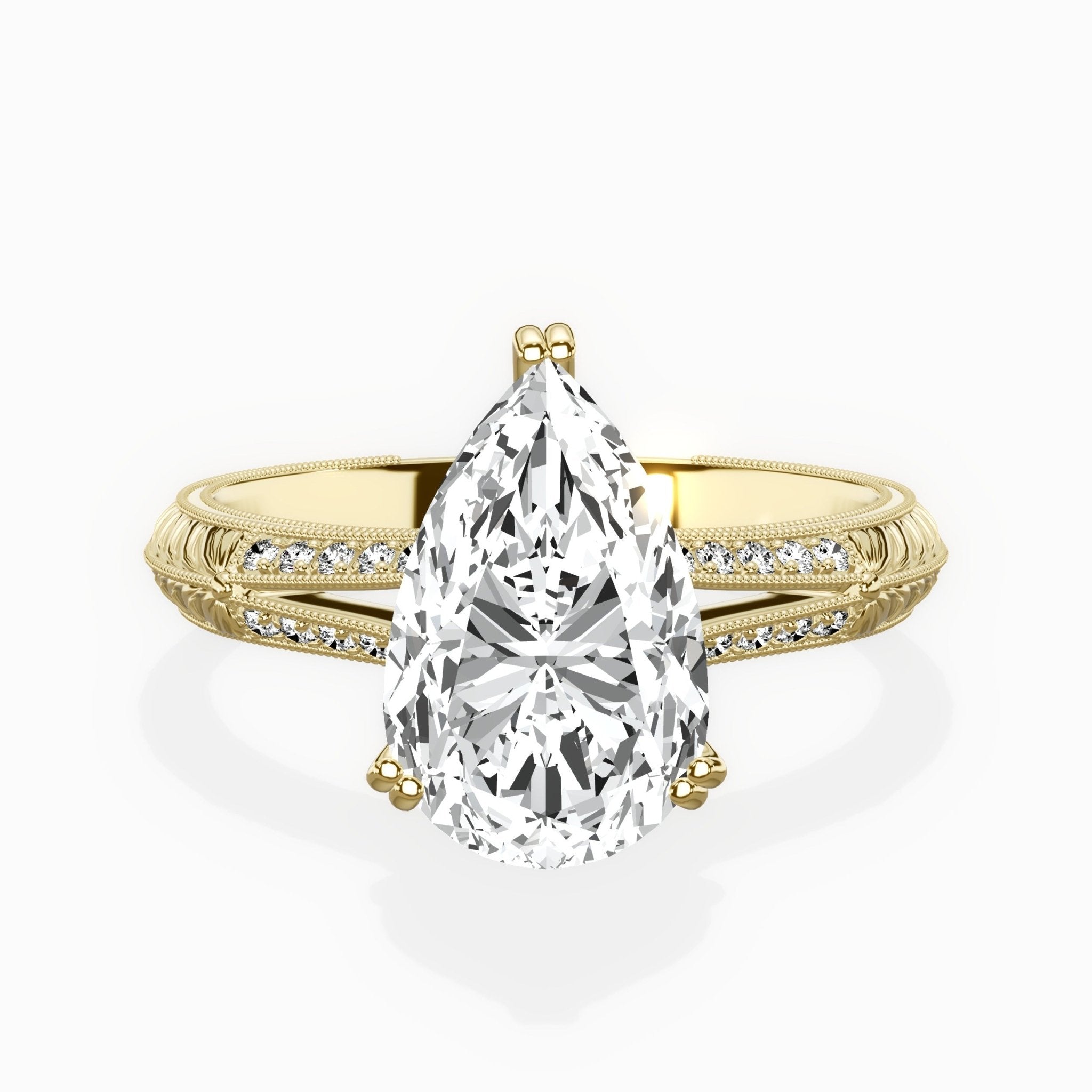Bali Vintage Style Engagement Ring - The Better Diamonds