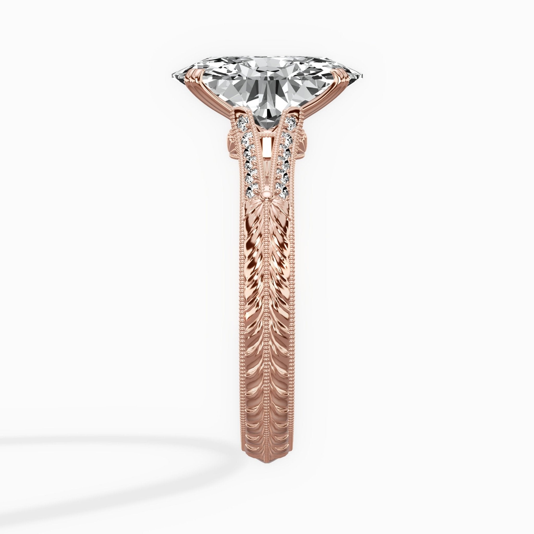 Bali Vintage Style Engagement Ring - The Better Diamonds