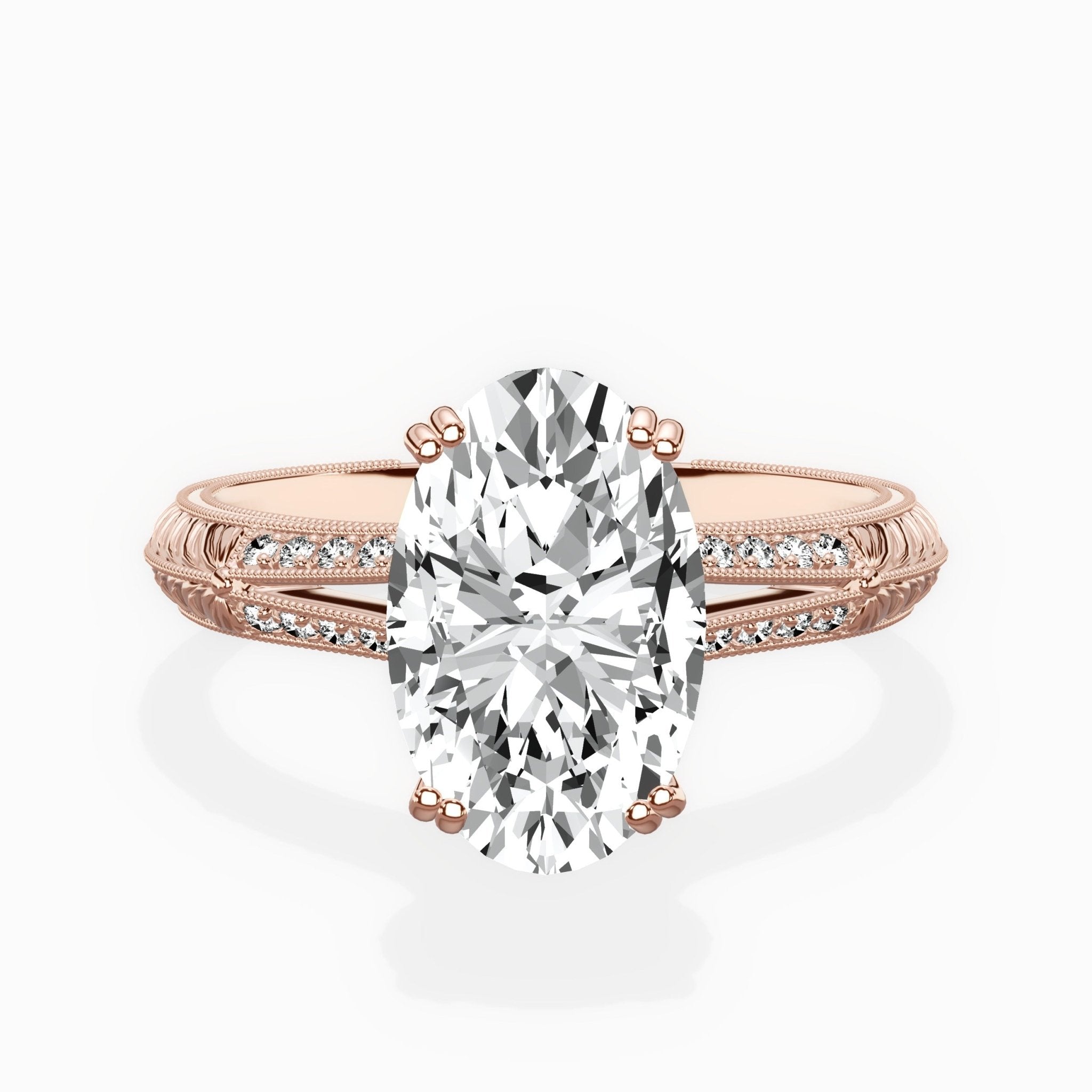Bali Vintage Style Engagement Ring - The Better Diamonds
