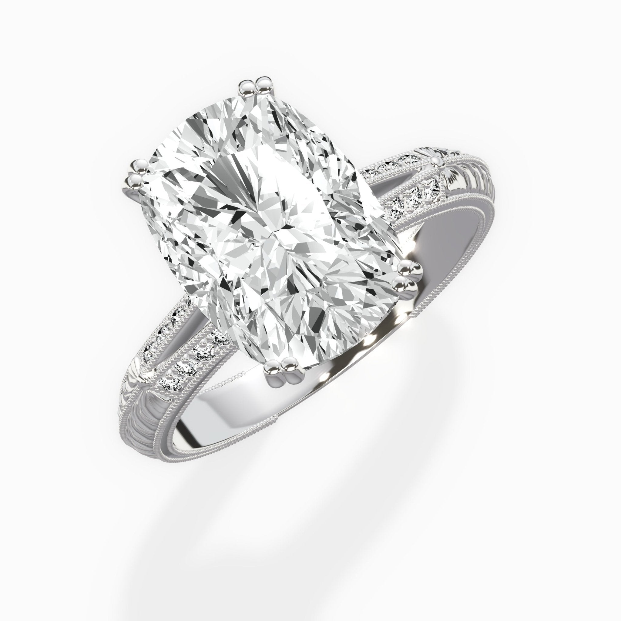 Bali Vintage Style Engagement Ring - The Better Diamonds